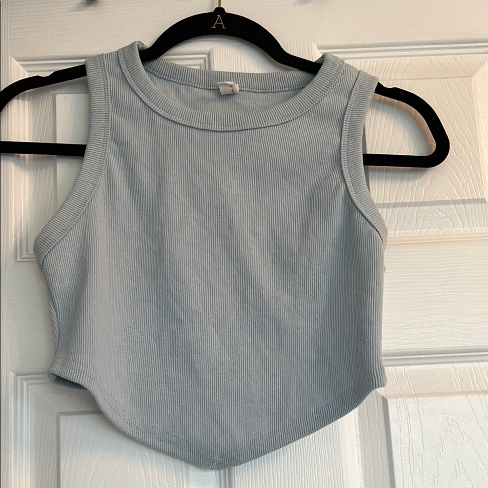 Light Blue Sleeveless Women's Top